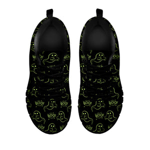 Boo Ghost Pattern Print Black Sneakers