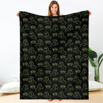 Boo Ghost Pattern Print Blanket