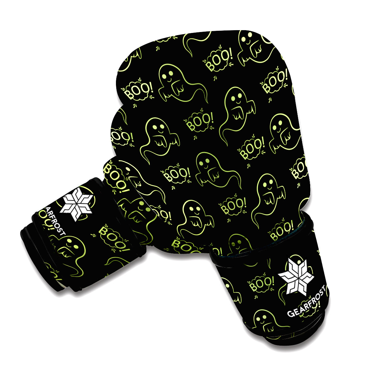 Boo Ghost Pattern Print Boxing Gloves