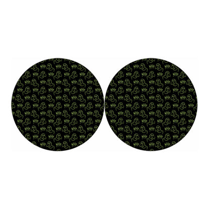 Boo Ghost Pattern Print Car Coasters