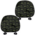 Boo Ghost Pattern Print Car Headrest Covers