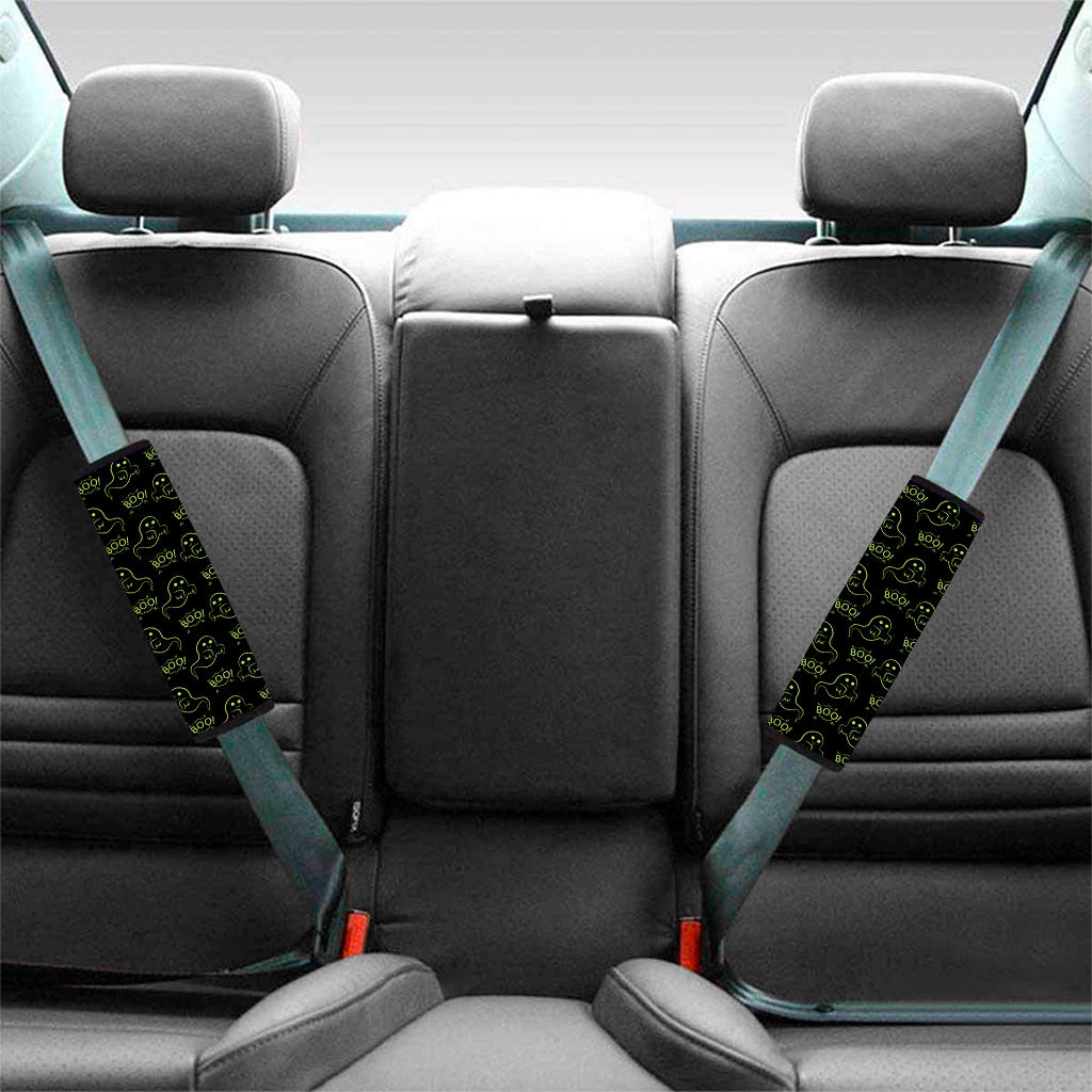 Boo Ghost Pattern Print Car Seat Belt Covers