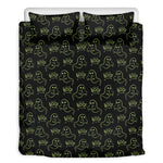 Boo Ghost Pattern Print Duvet Cover Bedding Set