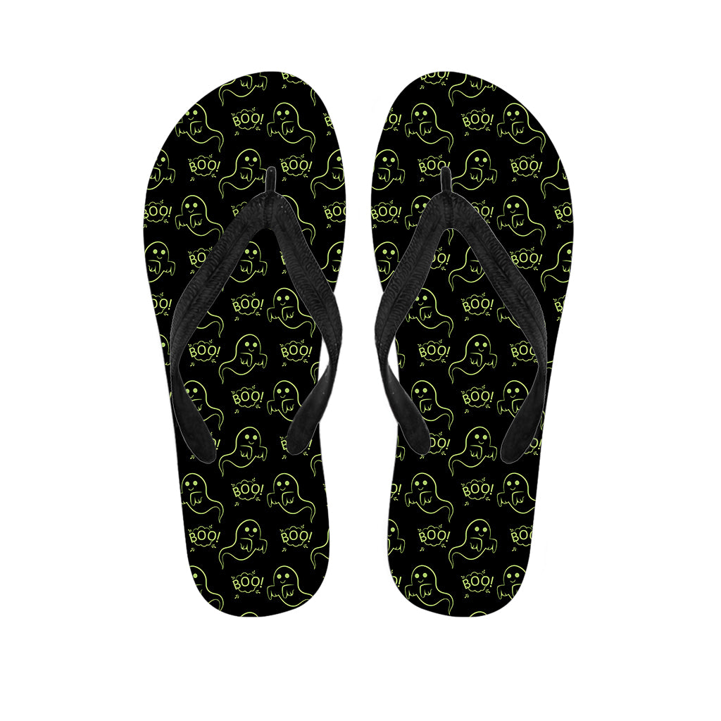 Boo Ghost Pattern Print Flip Flops