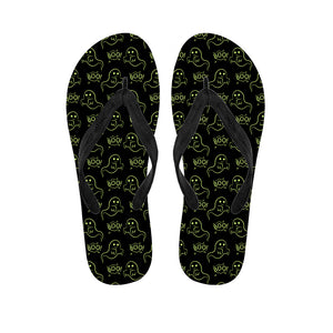 Boo Ghost Pattern Print Flip Flops