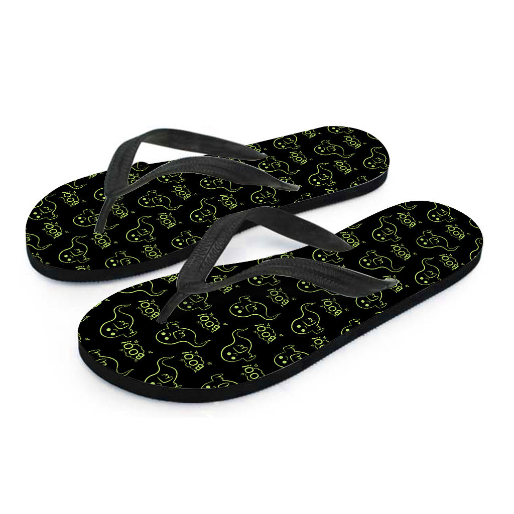 Boo Ghost Pattern Print Flip Flops