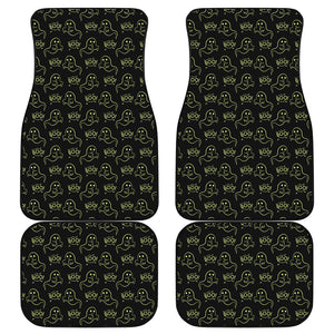 Boo Ghost Pattern Print Front and Back Car Floor Mats