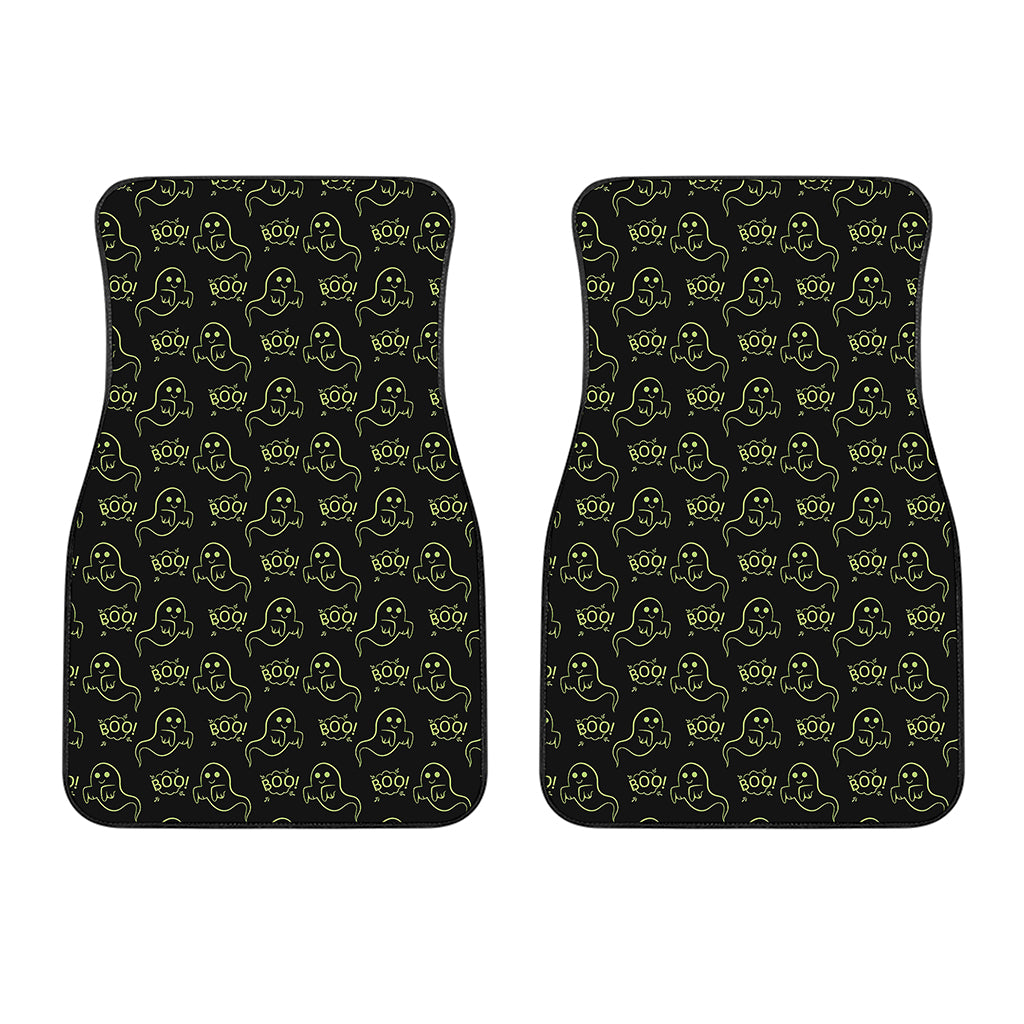 Boo Ghost Pattern Print Front Car Floor Mats