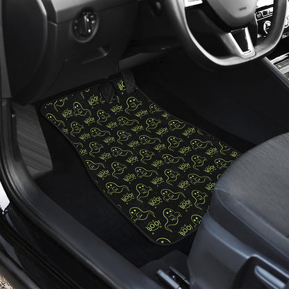 Boo Ghost Pattern Print Front Car Floor Mats