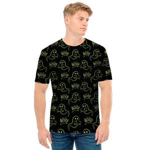 Boo Ghost Pattern Print Men's T-Shirt