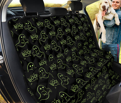 Boo Ghost Pattern Print Pet Car Back Seat Cover