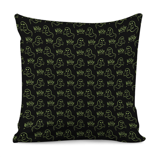 Boo Ghost Pattern Print Pillow Cover