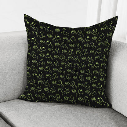 Boo Ghost Pattern Print Pillow Cover
