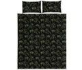 Boo Ghost Pattern Print Quilt Bed Set