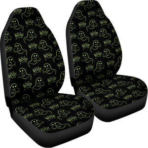 Boo Ghost Pattern Print Universal Fit Car Seat Covers