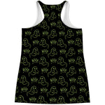 Boo Ghost Pattern Print Women's Racerback Tank Top