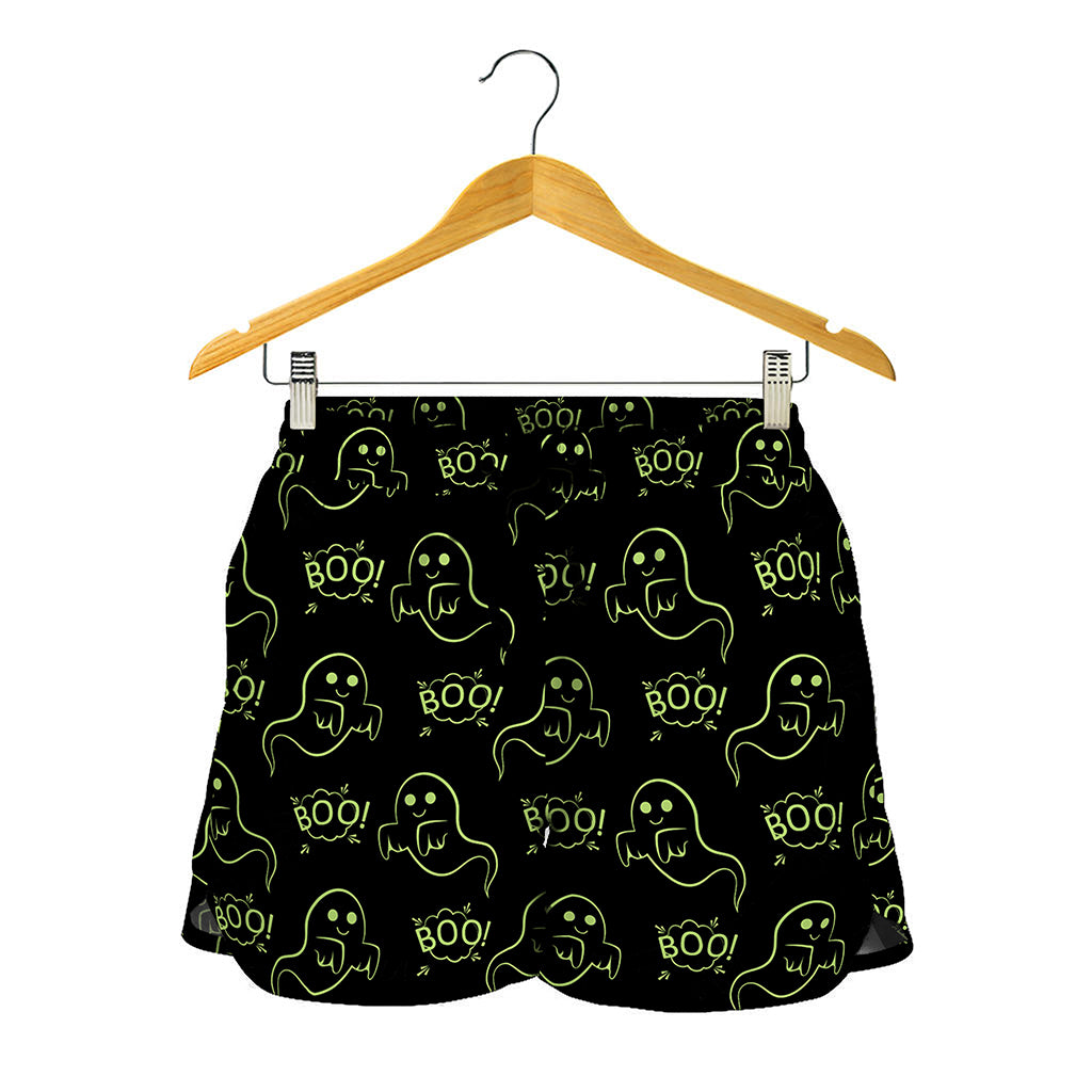 Boo Ghost Pattern Print Women's Shorts