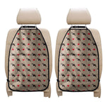 Boston Terrier Heart Pattern Print Car Seat Organizers