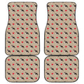 Boston Terrier Heart Pattern Print Front and Back Car Floor Mats