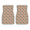 Boston Terrier Heart Pattern Print Front Car Floor Mats