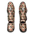 Boston Terrier Heart Pattern Print Muay Thai Shin Guards