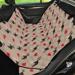 Boston Terrier Heart Pattern Print Pet Car Back Seat Cover