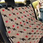 Boston Terrier Heart Pattern Print Pet Car Back Seat Cover