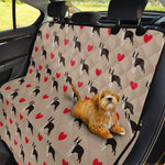 Boston Terrier Heart Pattern Print Pet Car Back Seat Cover