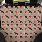 Boston Terrier Heart Pattern Print Pet Car Back Seat Cover