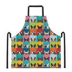 Boston Terrier Puppy Faces Print Apron