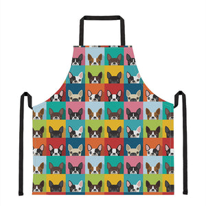 Boston Terrier Puppy Faces Print Apron