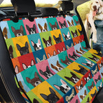 Boston Terrier Puppy Faces Print Pet Car Back Seat Cover