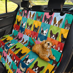 Boston Terrier Puppy Faces Print Pet Car Back Seat Cover