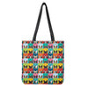 Boston Terrier Puppy Faces Print Tote Bag