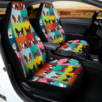 Boston Terrier Puppy Faces Print Universal Fit Car Seat Covers