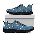 Boston Terrier With Glasses Print Black Running Shoes