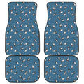 Boston Terrier With Glasses Print Front and Back Car Floor Mats