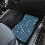 Boston Terrier With Glasses Print Front Car Floor Mats