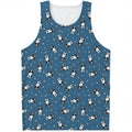 Boston Terrier With Glasses Print Men's Tank Top