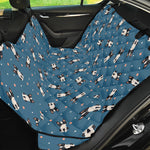 Boston Terrier With Glasses Print Pet Car Back Seat Cover