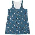 Boston Terrier With Glasses Print Women's Racerback Tank Top