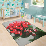 Bouvardia Flower Print Area Rug