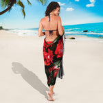 Bouvardia Flower Print Beach Sarong Wrap
