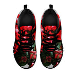 Bouvardia Flower Print Black Sneakers