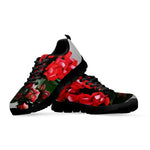 Bouvardia Flower Print Black Sneakers