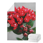 Bouvardia Flower Print Blanket