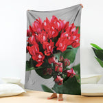 Bouvardia Flower Print Blanket