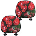 Bouvardia Flower Print Car Headrest Covers