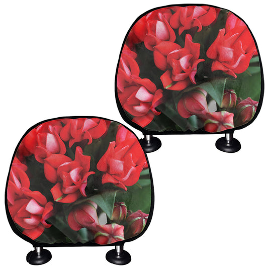 Bouvardia Flower Print Car Headrest Covers