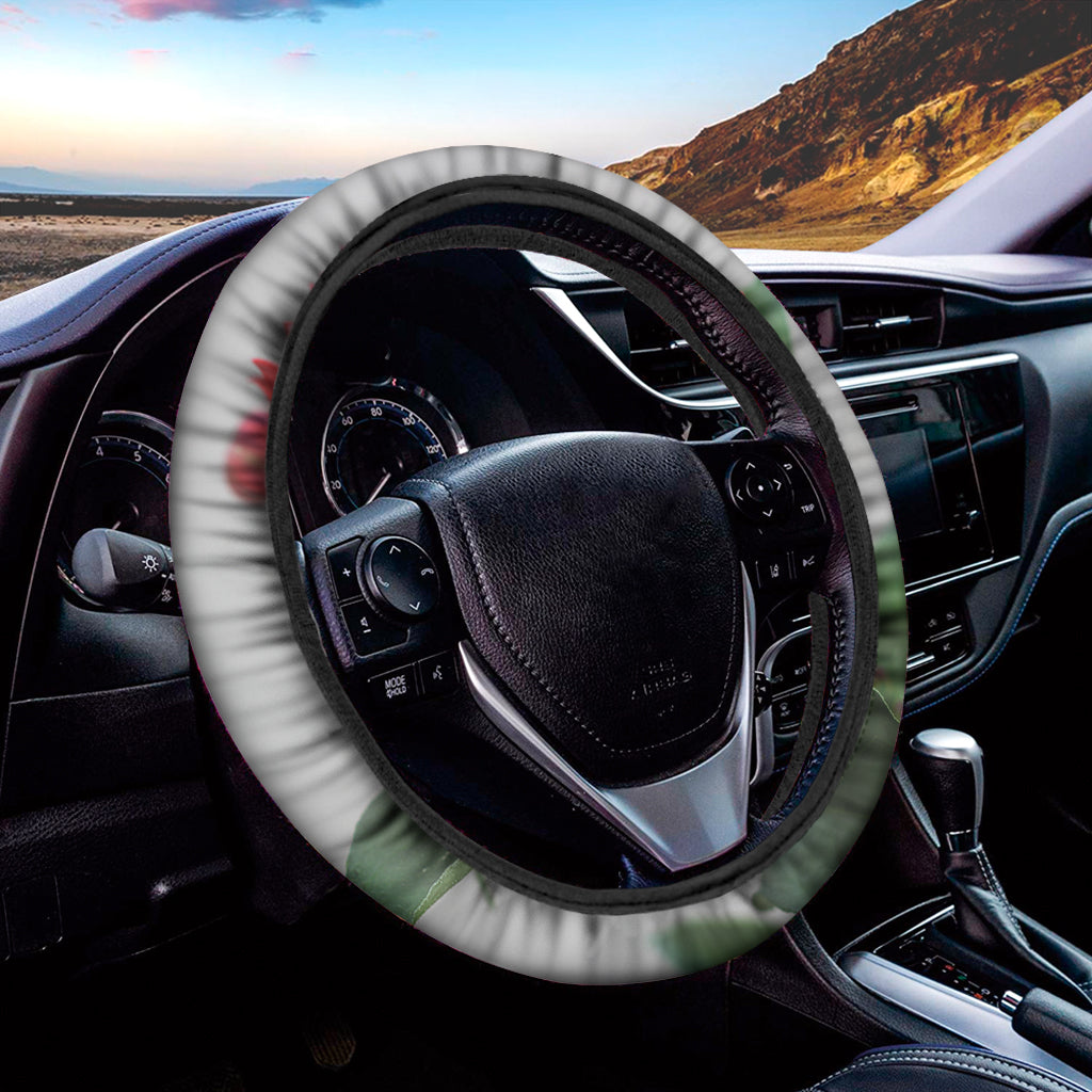 Bouvardia Flower Print Car Steering Wheel Cover